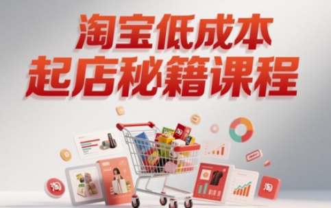 淘宝低成本起店系统课，助你快速起店，实现弯道超车-云库资源