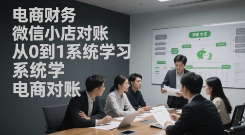 电商财务微信小店对账，从0到1系统学习电商对账-云库资源