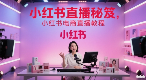 小红书直播秘笈，小红书电商直播教程-云库资源