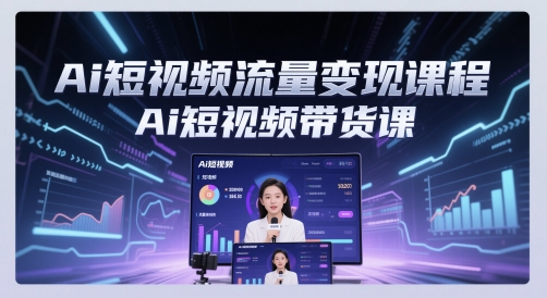 Ai短视频流量变现课程，Ai短视频带货课-云库资源