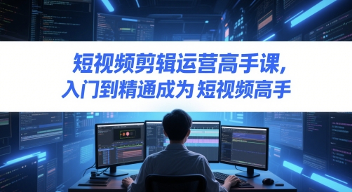 短视频剪辑运营高手课，入门到精通成为短视频高手-云库资源